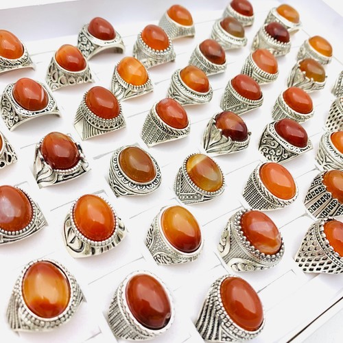 20pcs silver rings natural - 20pcs,