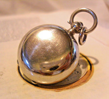 Pocket Watch Chain Fob Sovereign Case 1920s Dennison Antique Silver Nickel