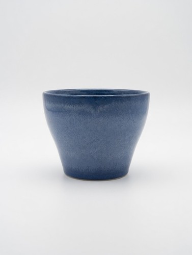 Blue garden ceramic plant pot - ceramic,