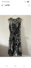 Hobbs Black White Floral Dress