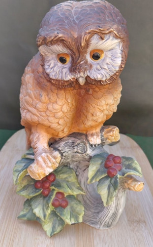 Porcelain figurine elf owl - porcelain,