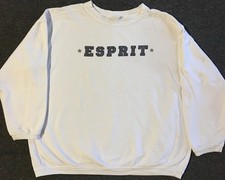 Vtg 90s Esprit Faded Distress Boxy Sweatshirt L Grunge Skate Surf Gotcha OP 80s