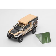 Ks076-528 1/64 Toyota Tacoma Trd Pro 2022 Camper Van Sand/Art Diecast Mini Car