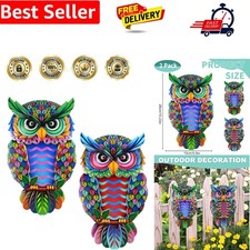 2 Pack Metal Owl Wall Art