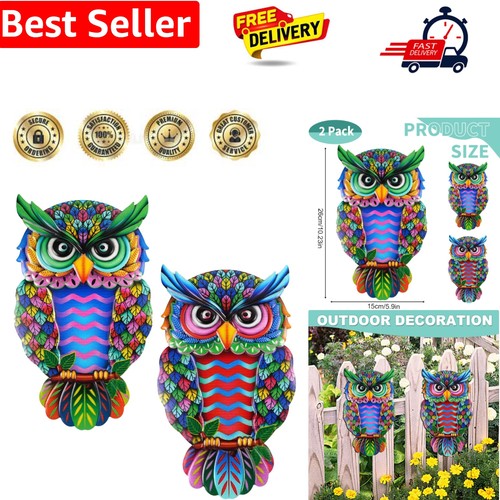 Pack metal owl wall art - pack,