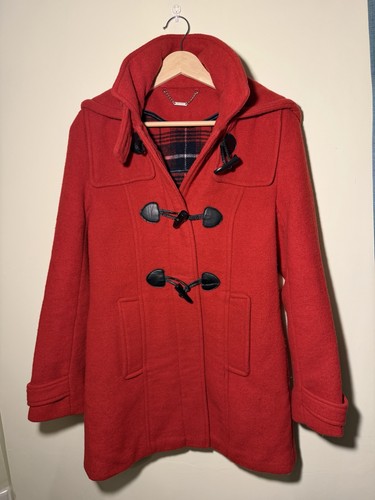 Laura ashley red hooded - hooded, duffle