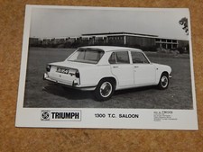 TRIUMPH 1300 TC ORIGINAL PRESS PHOTO (UK) 8½"x6½"  (1968) LDU854F #190569