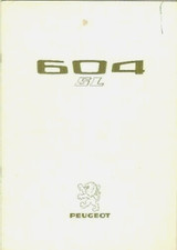 Peugeot 604 SL 1975-1976 UK Market Sales Brochure