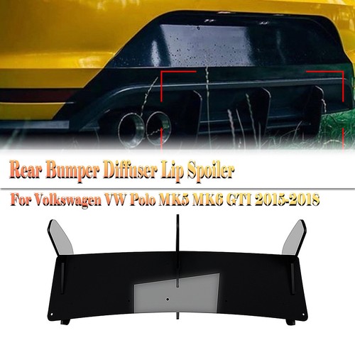 Black rear bumper diffuser - black,