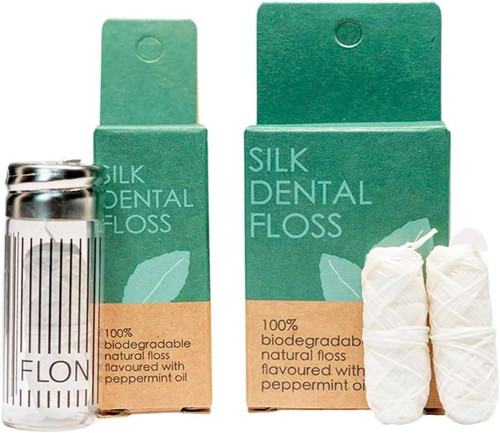 Natural silk dental floss - floss, +