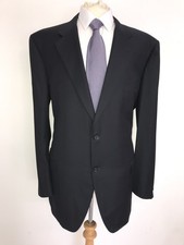 CANALI - Mens Plain NAVY BLUE WOOL SUIT - UK 50 Long - W38 L33 - NICE SUIT