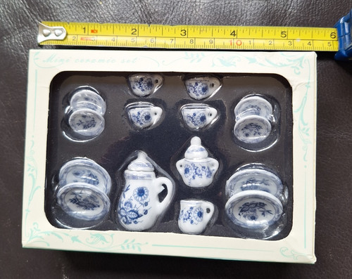 Miniature ceramic tea set 15 - miniature,