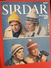 Sirdar No 5541 Woollen Bobble Hats - X4 Designs Vintage Knitting Pattern VGC Fab