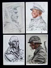 4 German Postcards WWII W