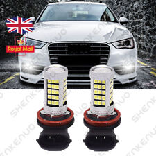 For Audi A3 A4 B7 8P 8PA - 66SMD H11 H8 LED White Fog Light Bulb 6000K Bright 2X