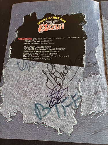 Saxon autographs signed denim - autographs,