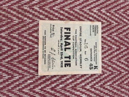 Cup final ticket 1932 - fa,