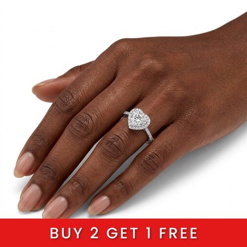 925 sterling silver heart - silver, cz