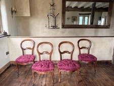 Antique Walnut Balloon Back