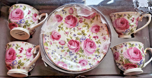 Rose graces floral - tea, set