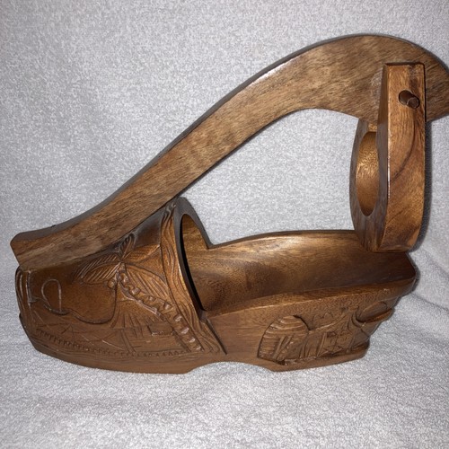 Vintage hand carved - hand, etched