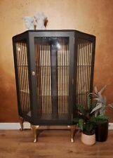 Cocktail drinks cabinet vintage dark grey  And Gold 