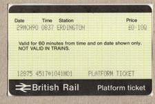 Erdington M01 - APTIS platform ticket - final example from station-West Midlands