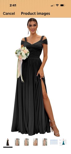 Black formal beautiful dress - black,