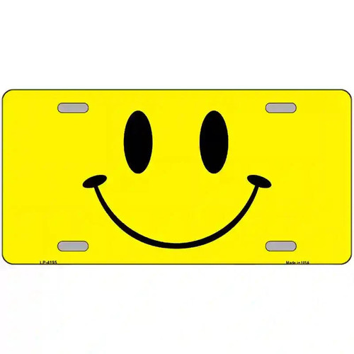 Smiley happy face metal auto - metal,