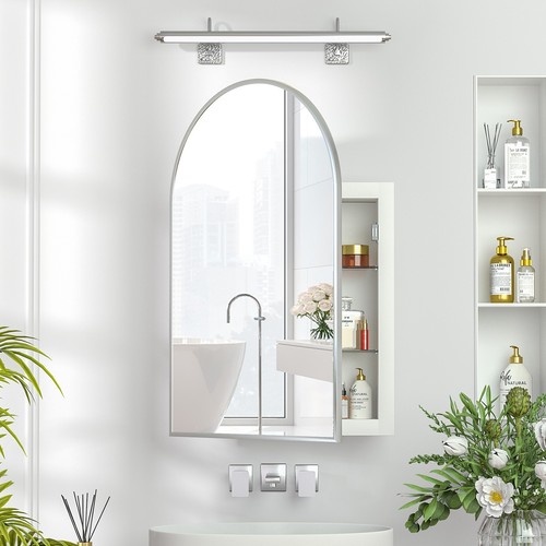 Arched bathroom mirror cabinet - arched,