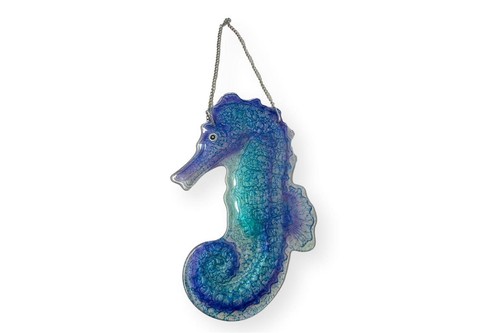 Large glass seahorse wall