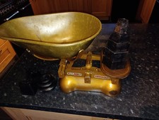 Antique Avery Potato Scales With Brass Dish 