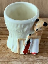 Vintage Keele st pottery sooty cricket bat egg cup