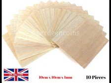 10 x 100x100x1mm Wooden Plate