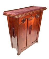 Antique Wooden Order of Buffaloes Used Lectern / Book Stand Restaurant c.1900