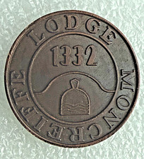 Scotland Masonic Token - Moncreiffe Lodge No. 1332 - Scottish Penny Coin