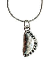 Cornish Pasty Necklace Silver