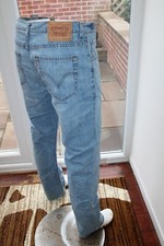 Mens original 752 Levi Strauss W34 L32 Light Blue jeans Straight Leg 34R