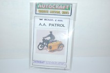 AUTOCRAFT OO SCALE 4MM WHITE METAL AA PATROL MOTORBIKE AND SIDECAR KIT