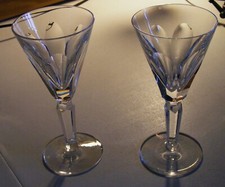 PAIR OF WATERFORD CRYSTAL "SHEILA" PATTERN 5 3/8 INCH SHERRY GLASSES