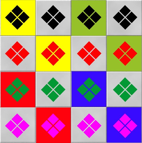Diamond shape wall art tile - shape,