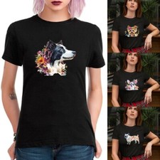 UK Printed Black Short Sleeve