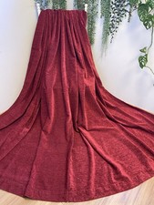 Burgundy Dark Red Chenille Textured Curtains Each 66”Wx90”D Lined P.pleats Heavy
