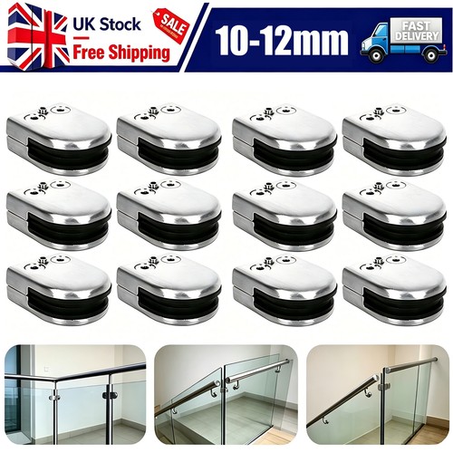 12x glass clamp stainless - 12x,