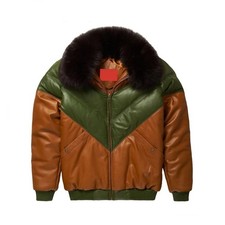 Men's Brown & Green V-Bomber