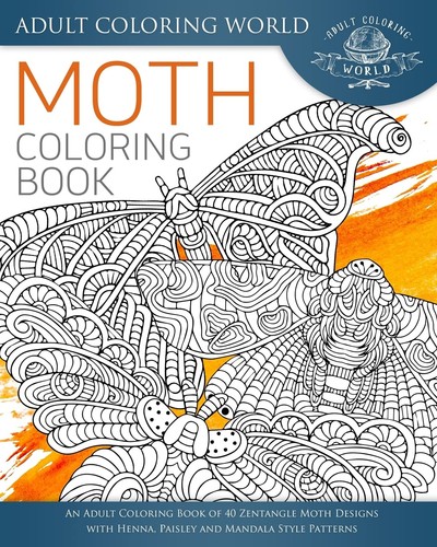 Moth colouring book - book, 40