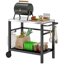 Outsunny BBQ Table with Shelf