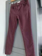 Fat face jeans red size 10.