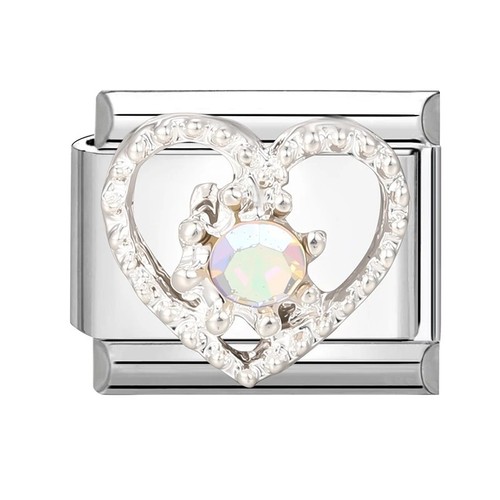 Zircon italian charms - charms, fits