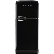 Smeg Fridge Freezer Black FAB50RBL5 50's Retro Style Graded Item (JUB-8515)